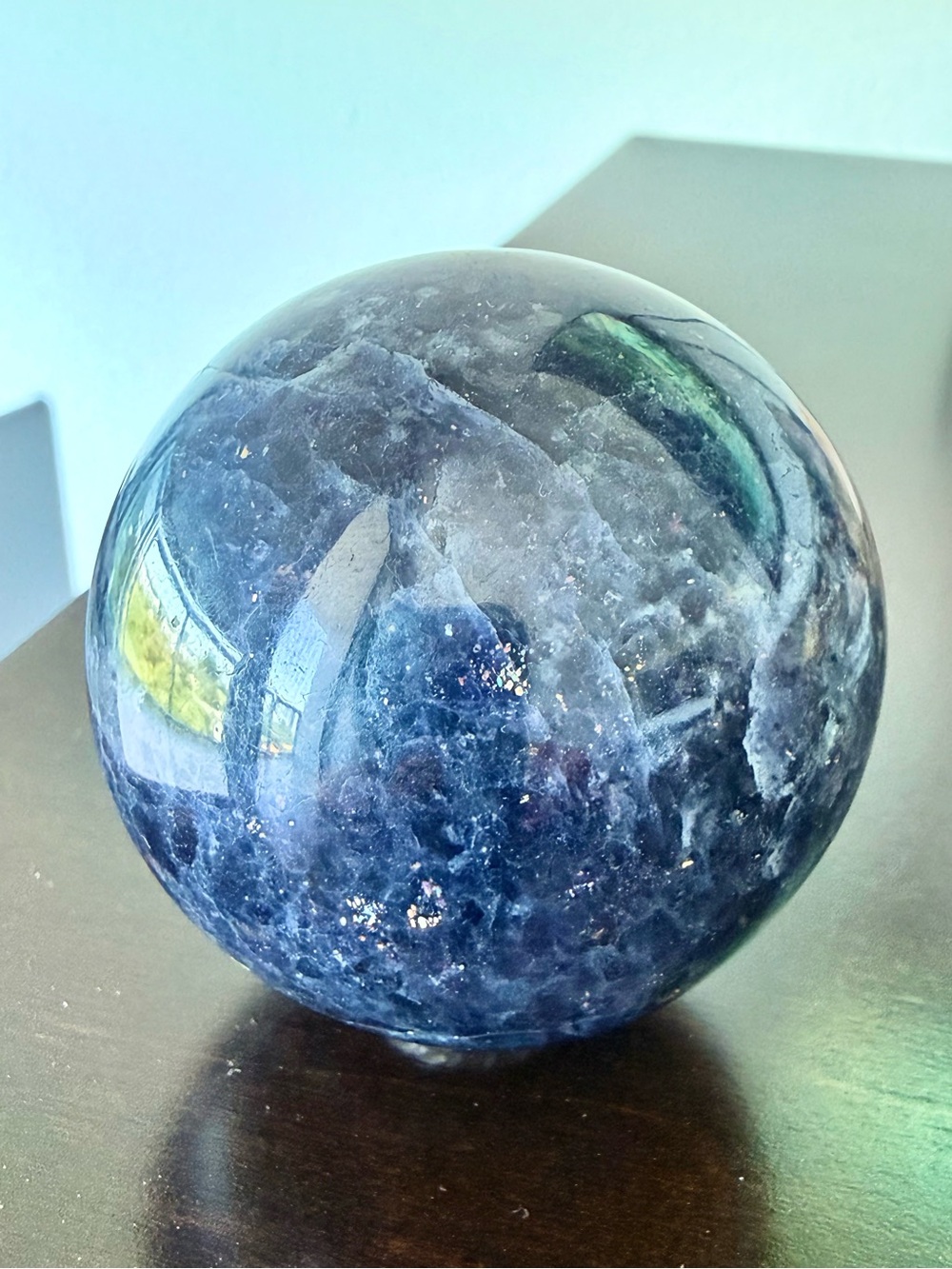 Confetti Iolite Sphere Large
